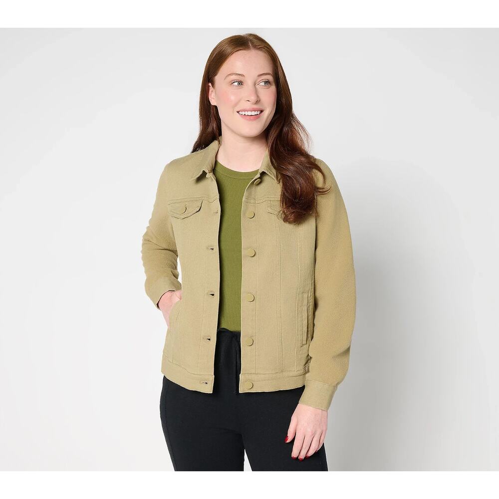 Belle‎ by Kim Gravel Twill & Fleece Jacket Sour Apple Small A697839